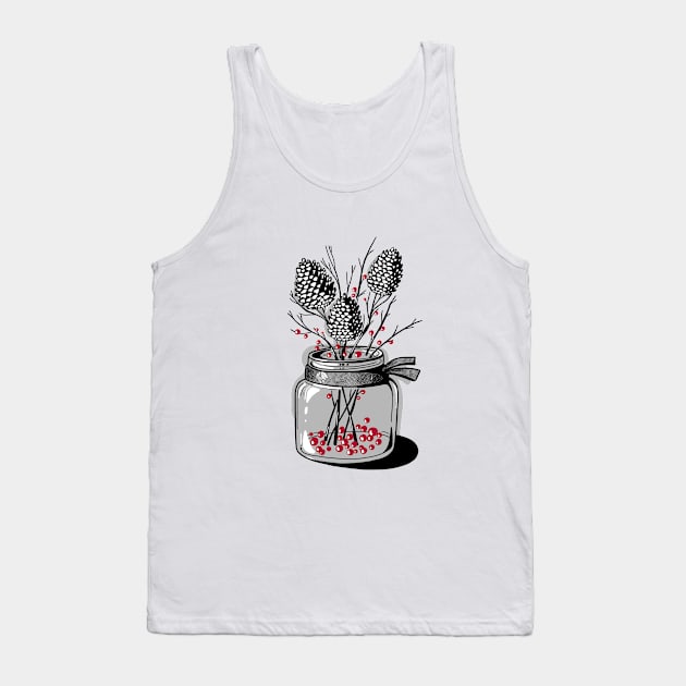 A winter window with a bright light. Christmas and new year drawing Tank Top by Lena Sfinks